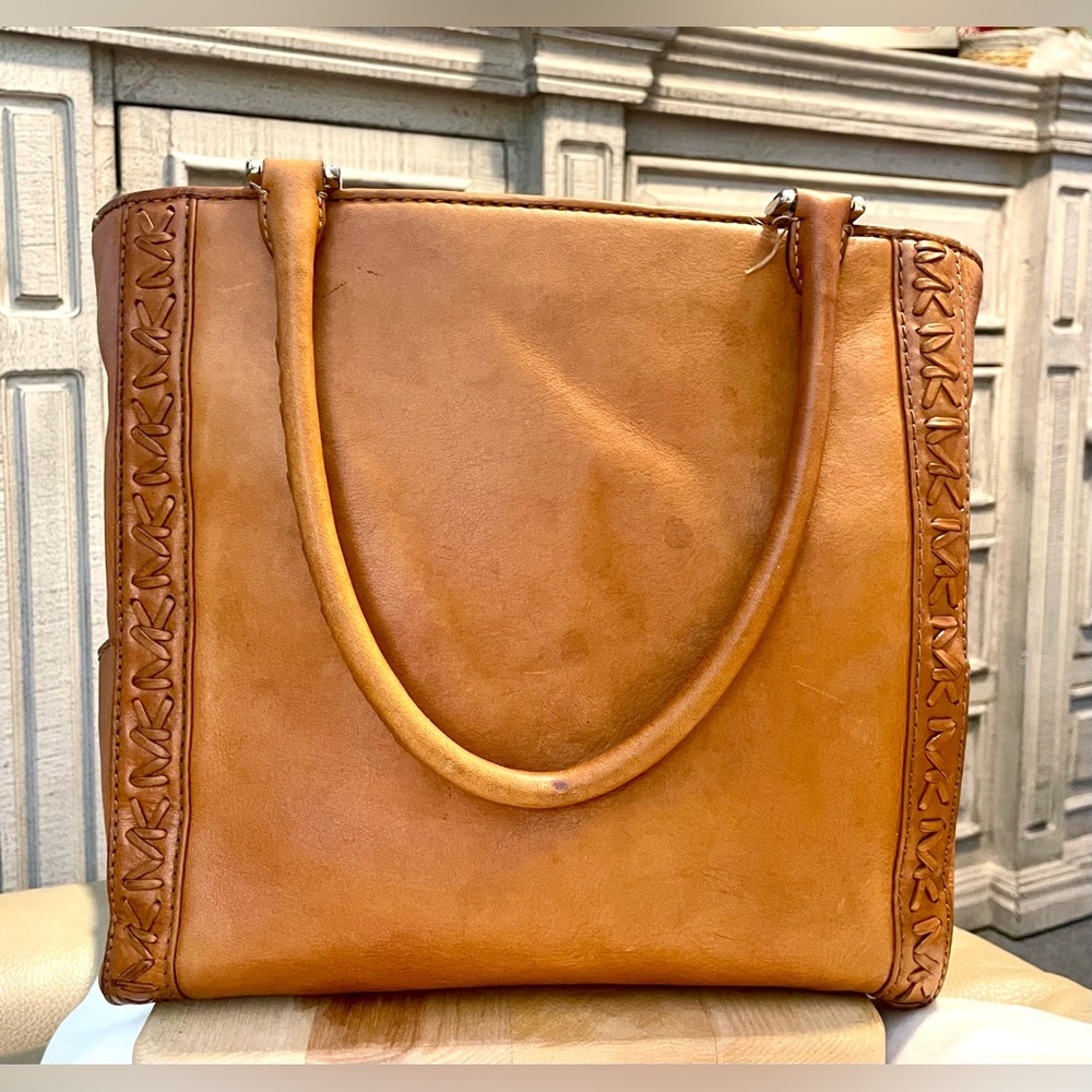 *Authentic**VTG* MICHAEL KORS Tan Tote/Satchel/Shoulder Bag/Leather Laced
